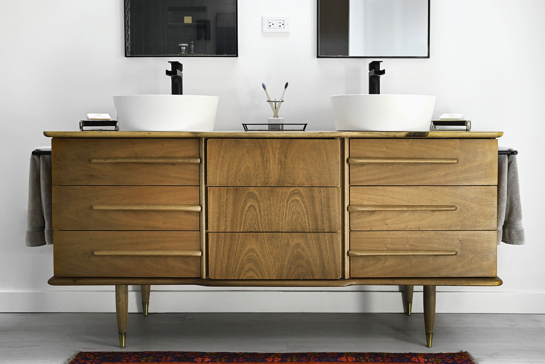 Bath mid-century cabinet
