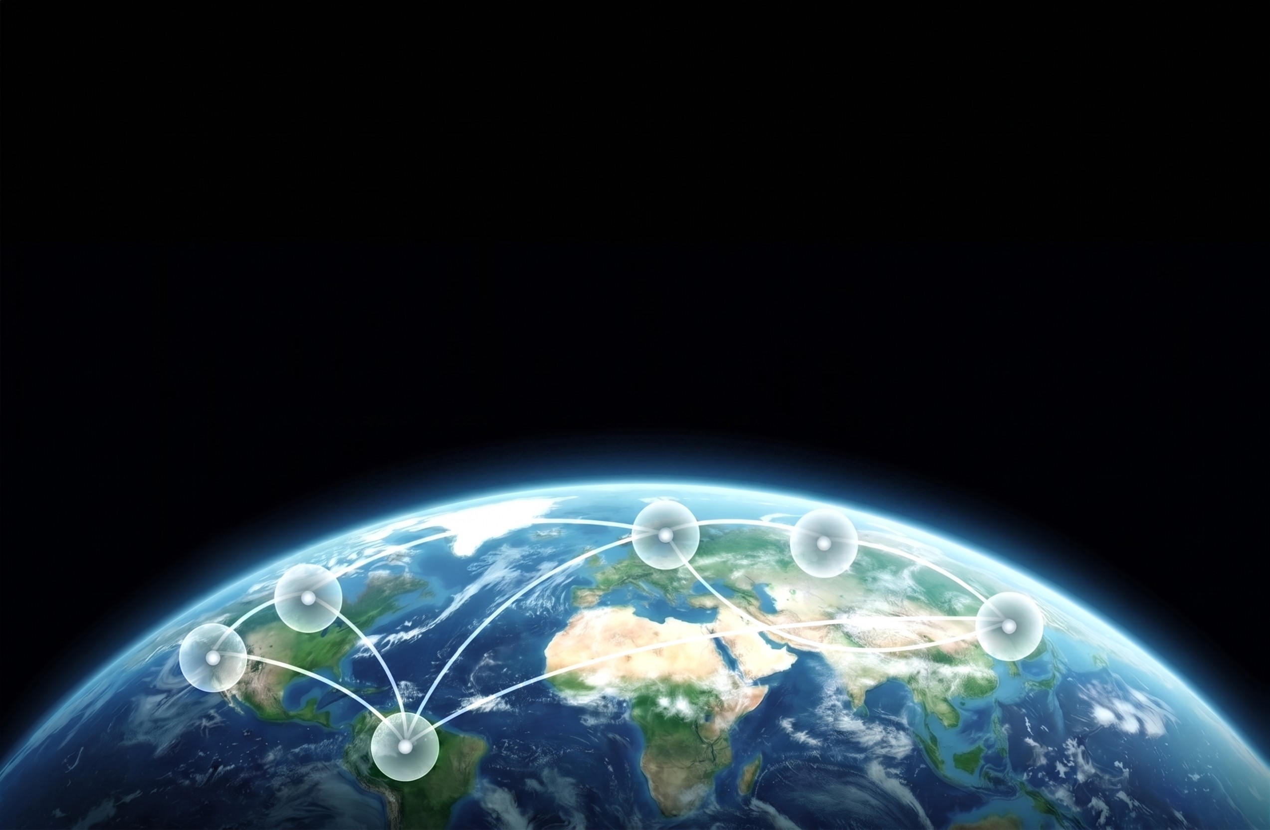 Production Capture Network: globe with connected capture locations