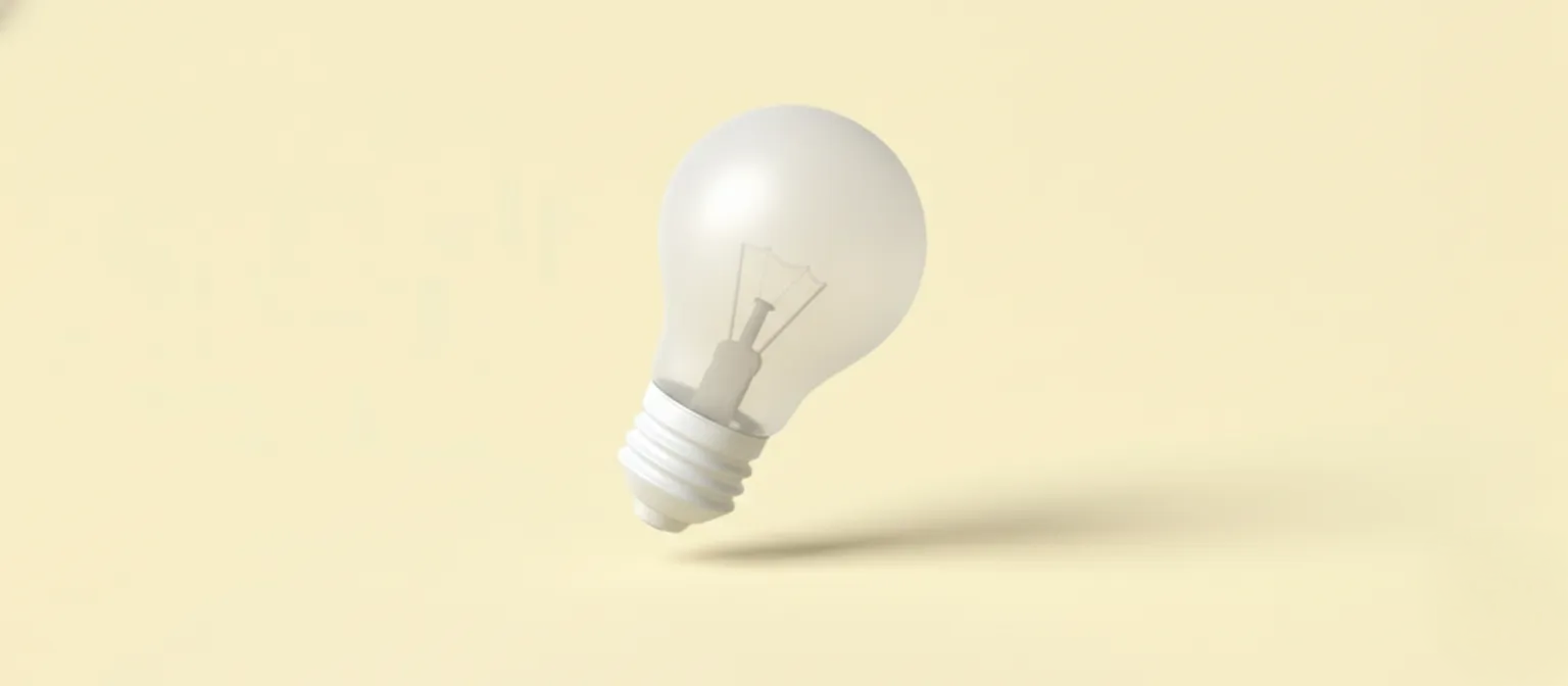 An isometric 3D illustration of a lightbulb