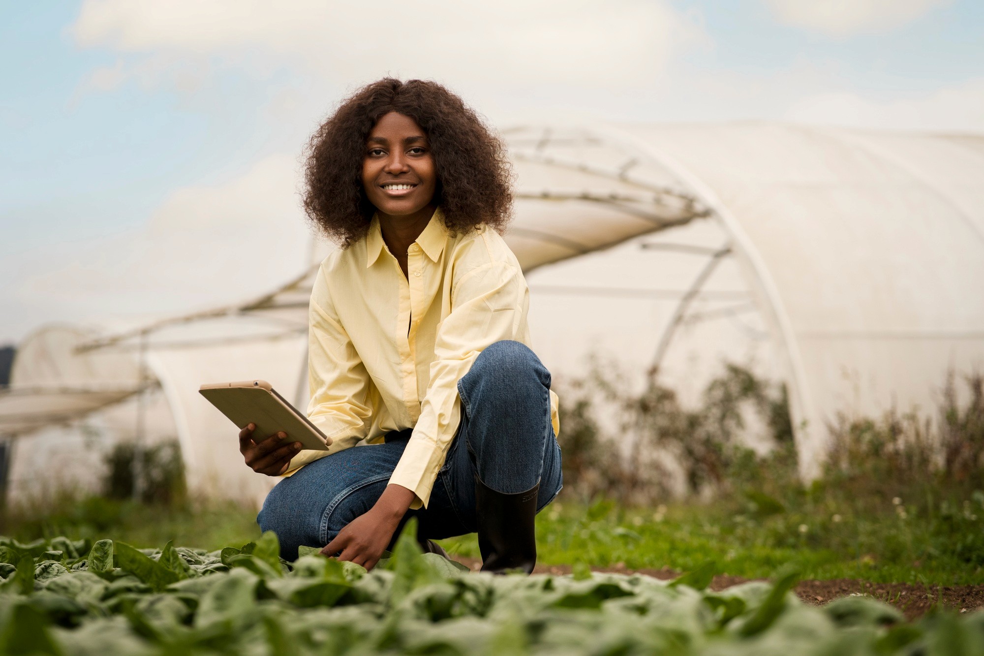 Woman on farm