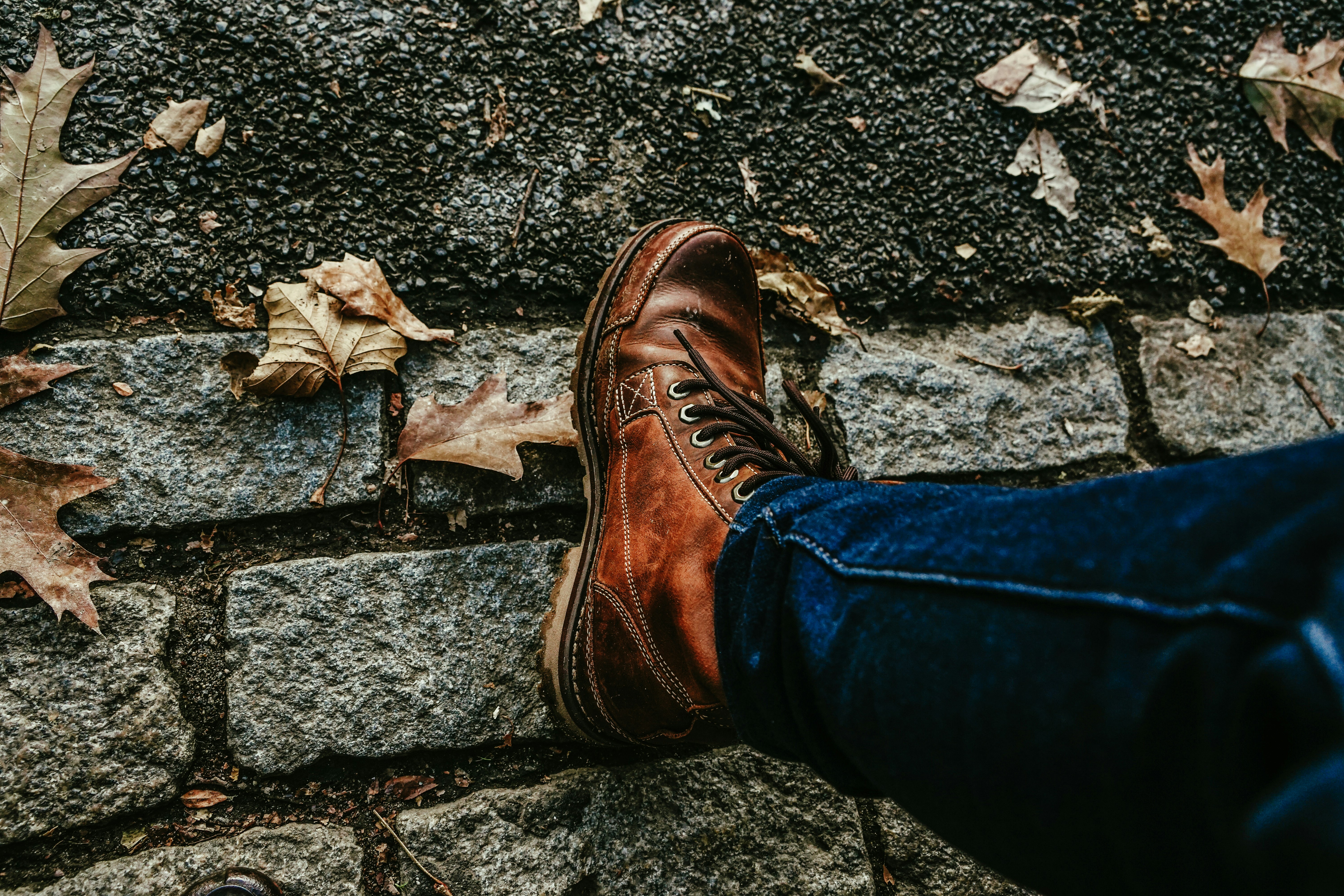 footwear of a person in autumn - Casual Fall Outfits