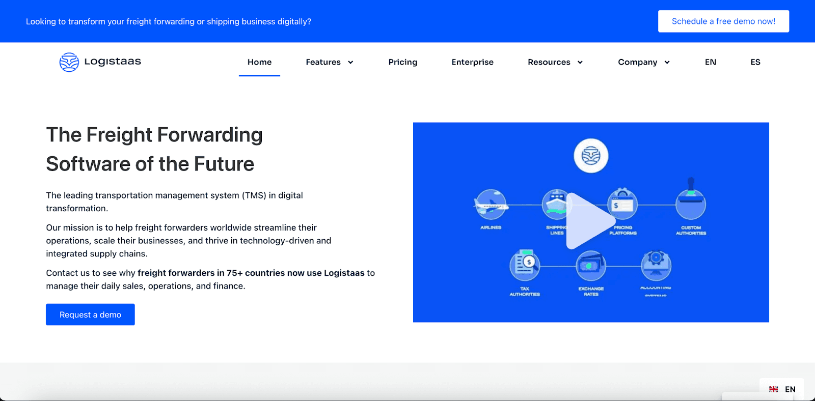 Top 10 Freight Forwarding Software: 8. Logistaas