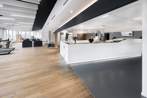 Empfangsbereich im Körperwerk Fitnessstudio in Weingarten