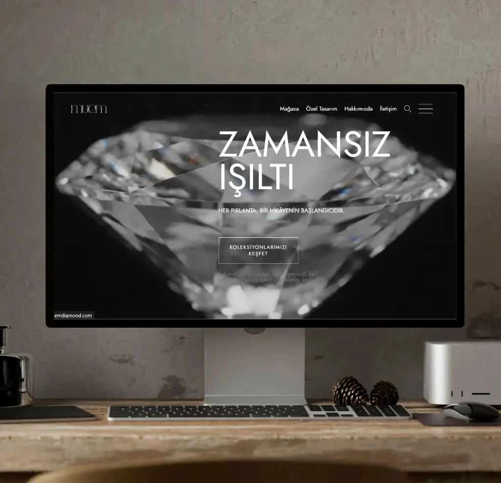 Luxury jewelry website design for Muem Diamond