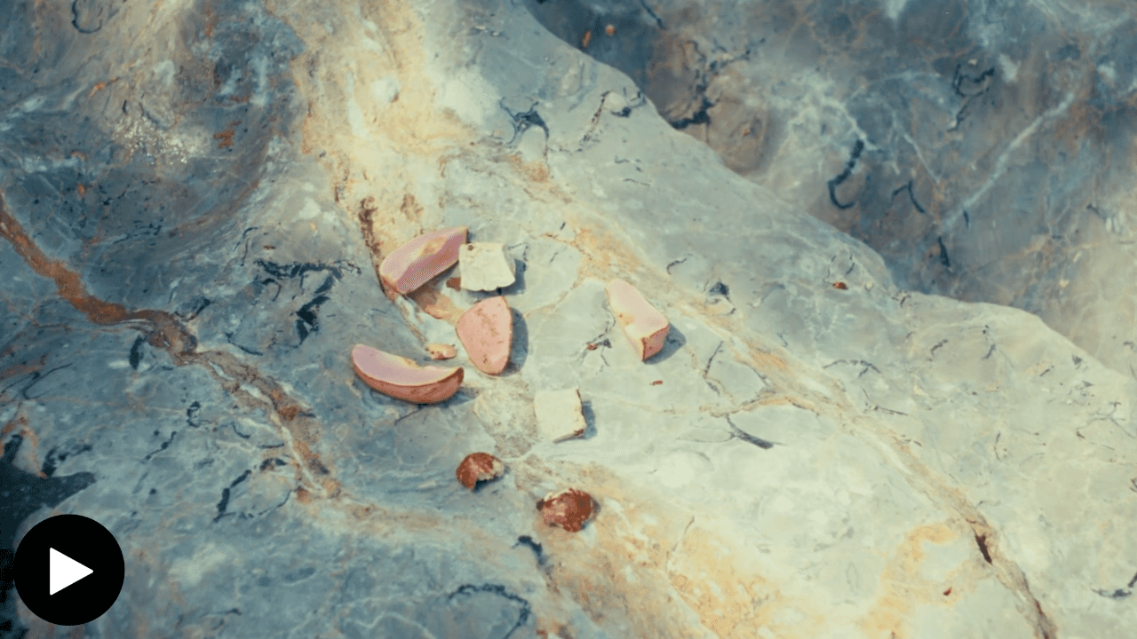 objects on a flat stone