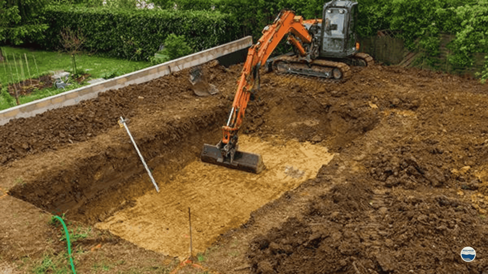 Pool excavation in Ohio showing clay soil and site conditions affecting vinyl liner pool cost