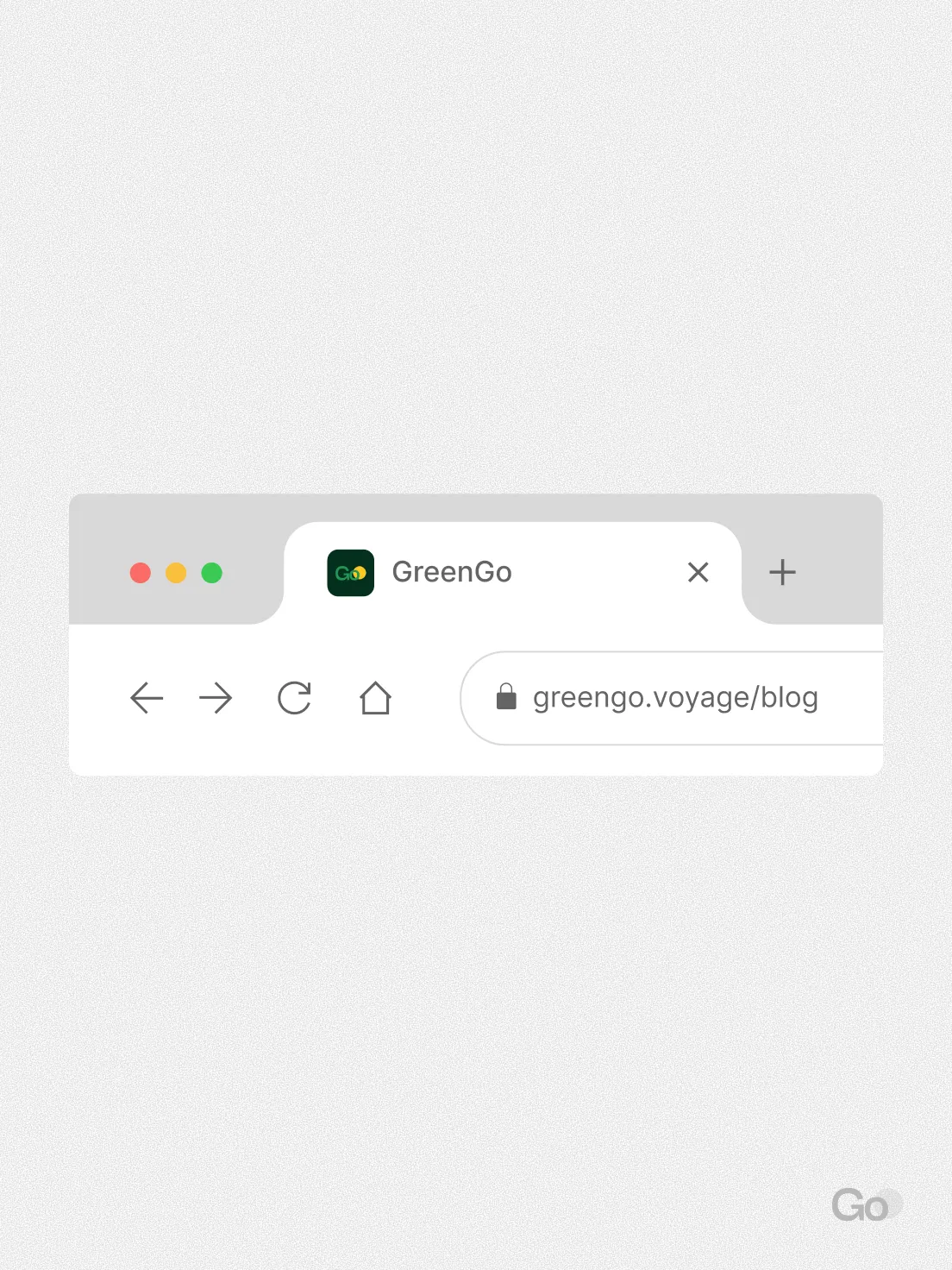 Onglet de navigateur du site GreenGo avec son favicon