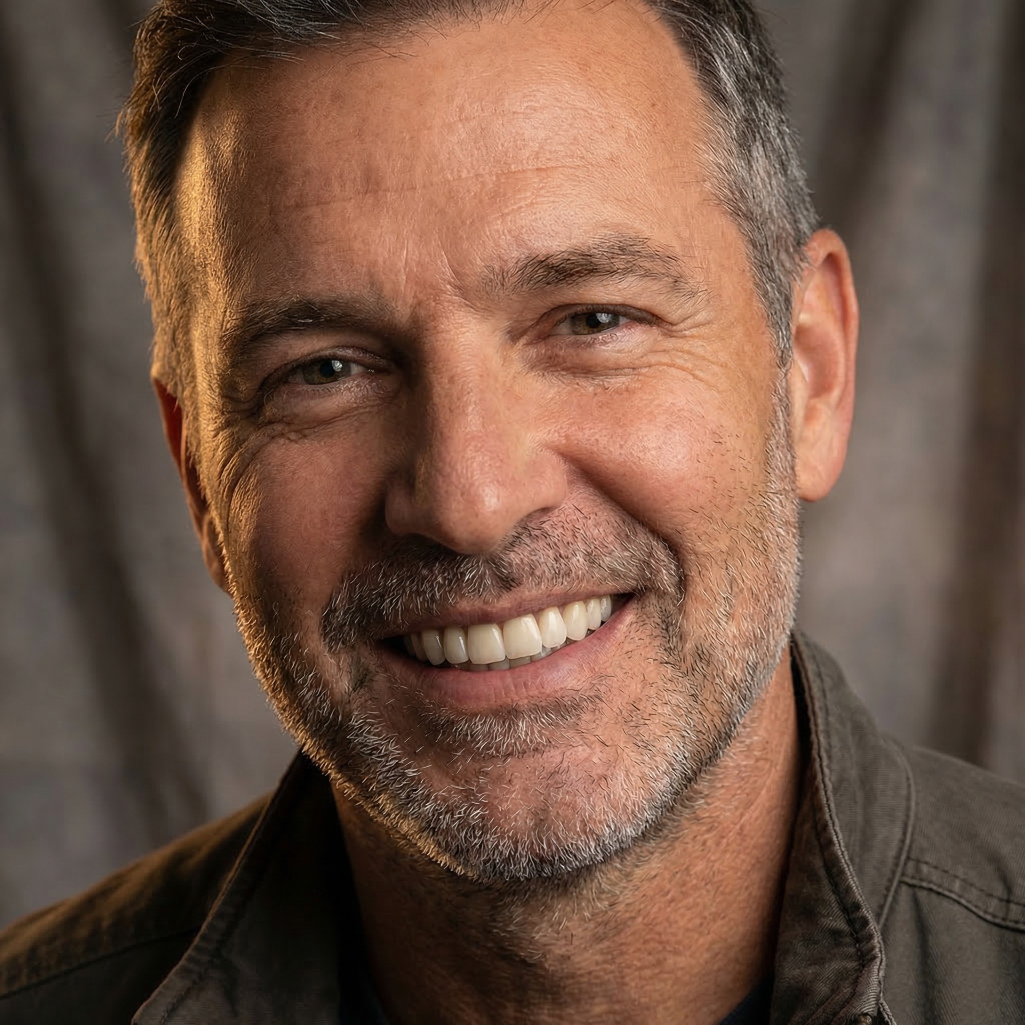 Man applying skincare product to his face