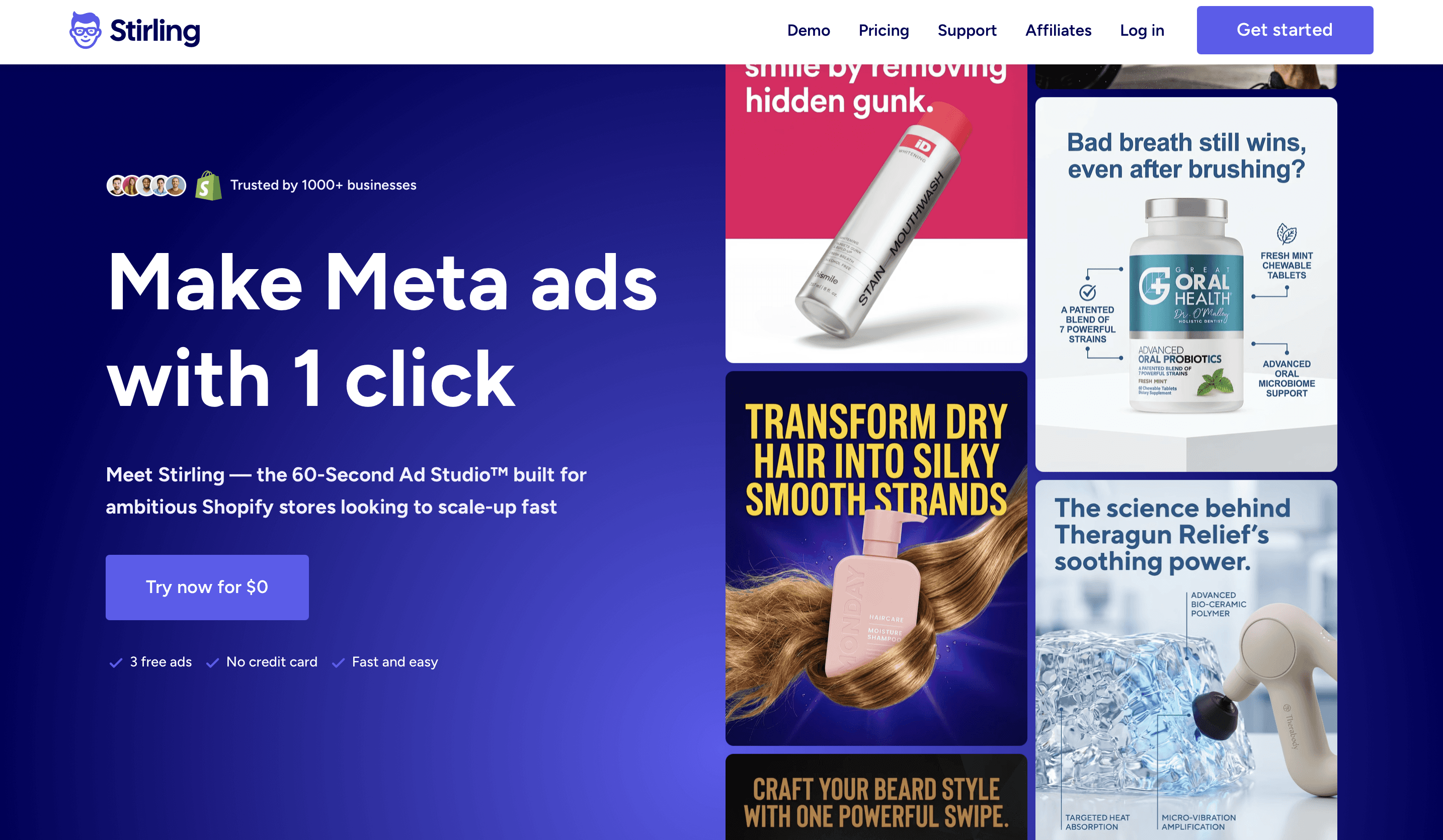 Stirling the 60-Second Ad Studio™