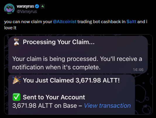 Twitter testimonial screenshot