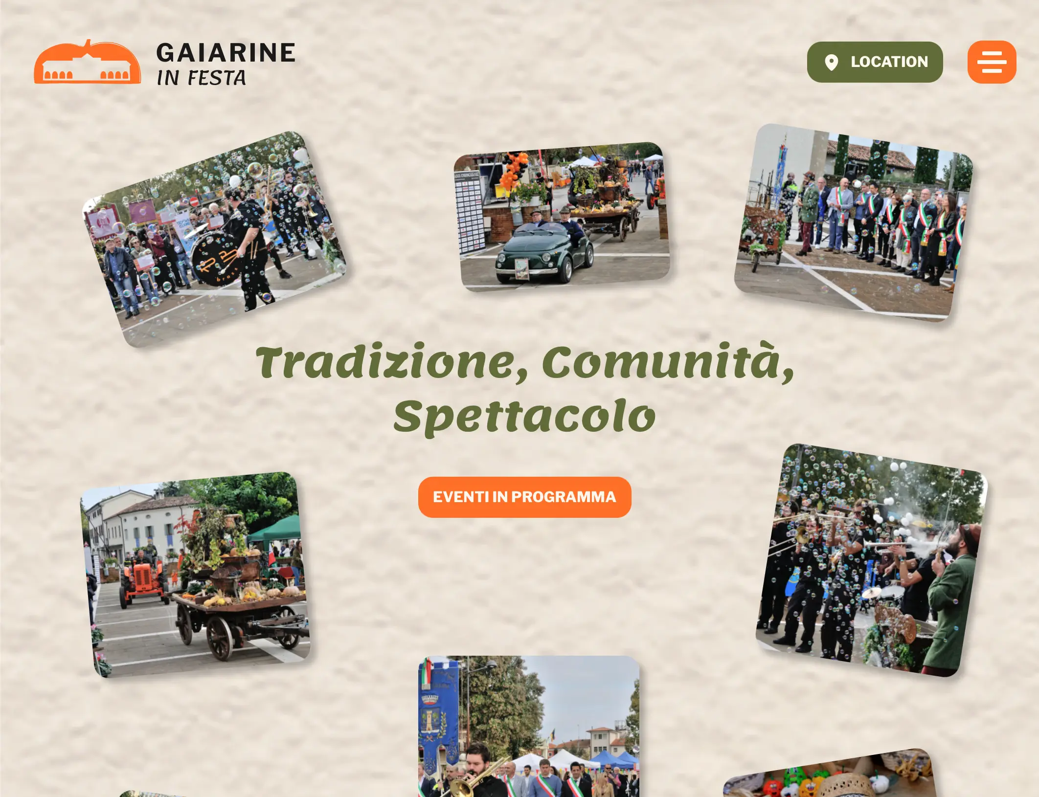 Gaiarine in Festa Hero Section