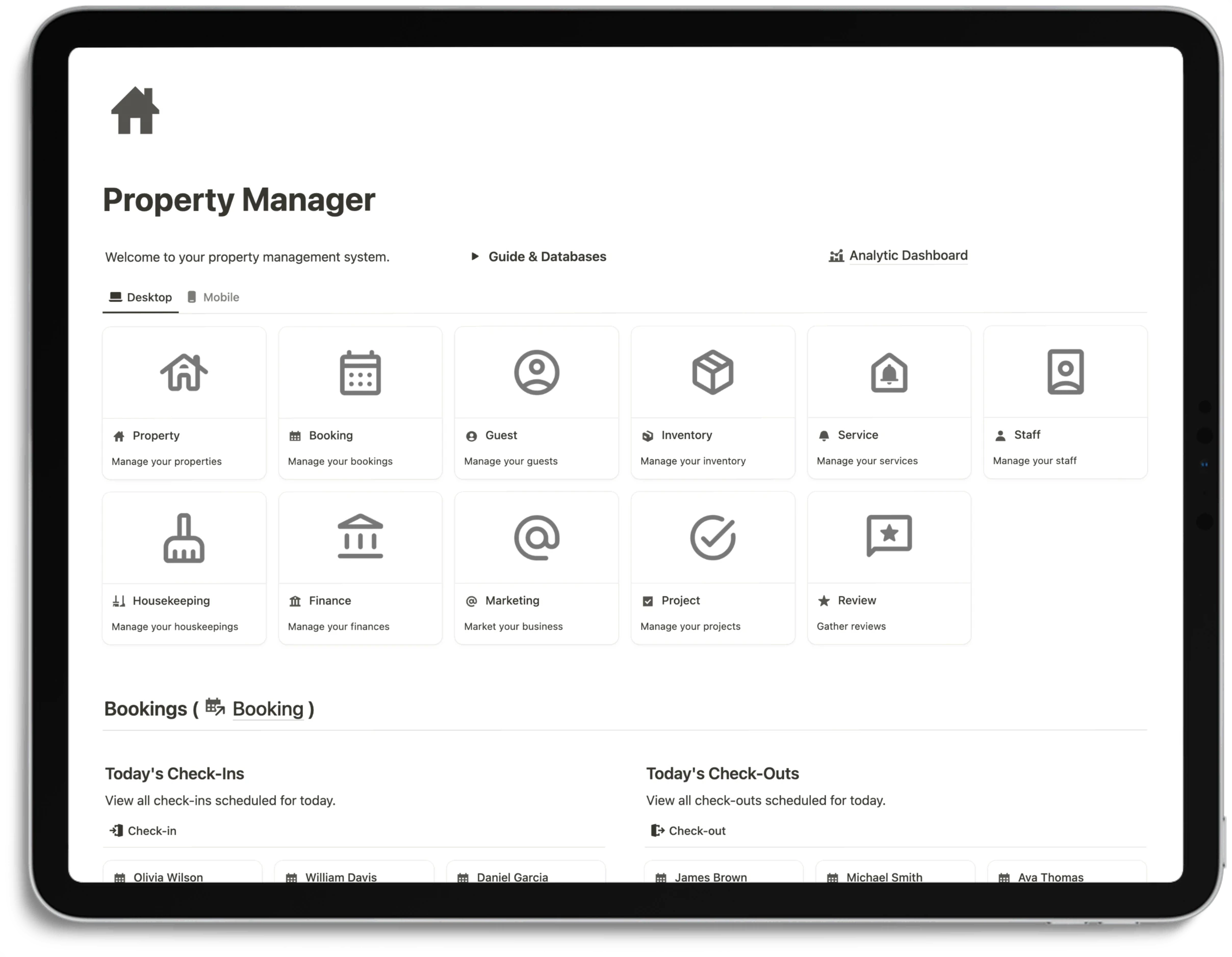 Notion Property Manager
