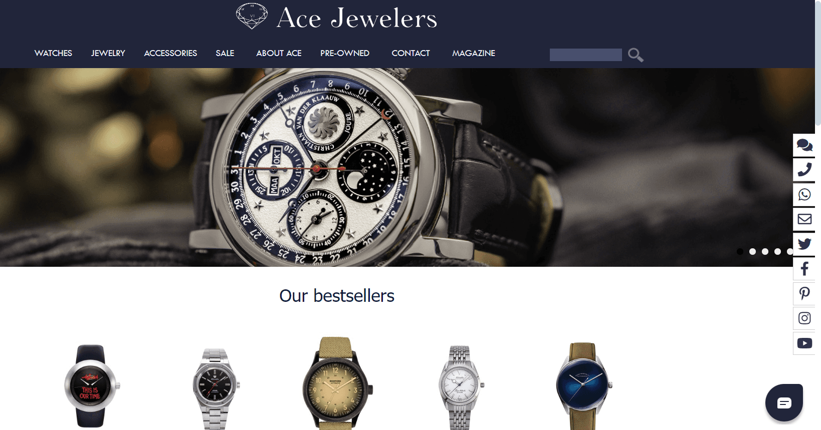 Ace Jewelers homepage