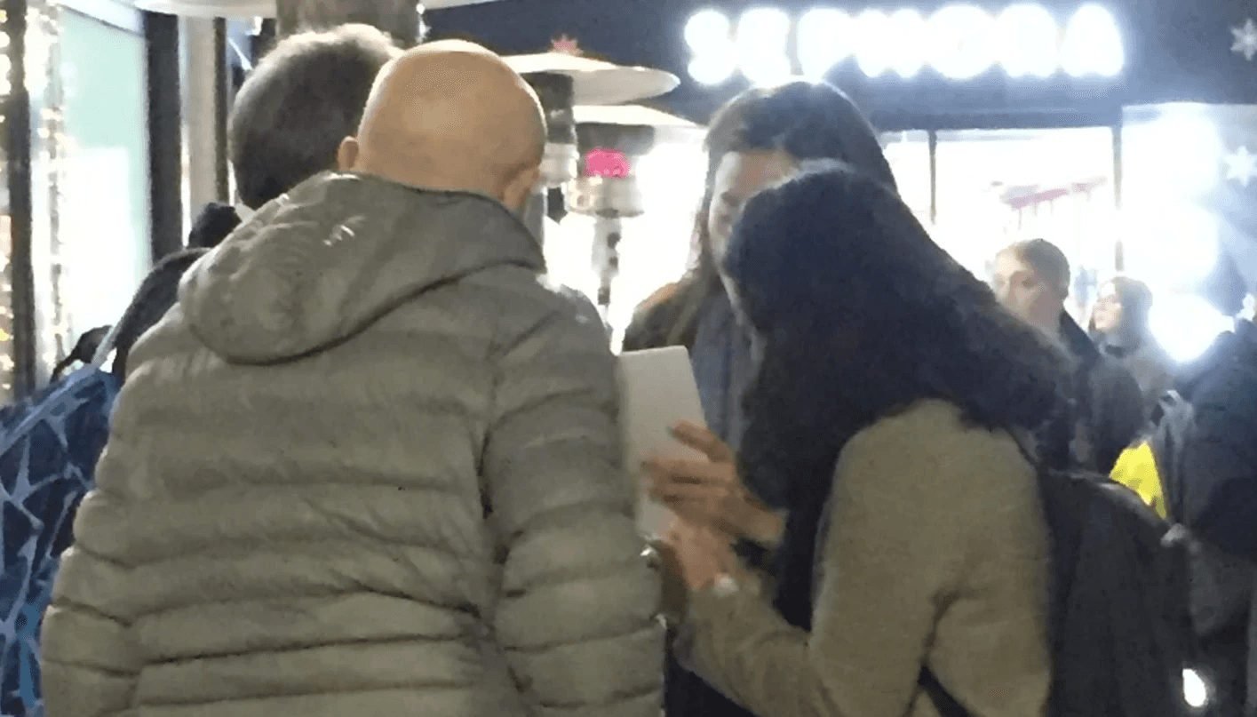 We were interviewing two people in front of gym