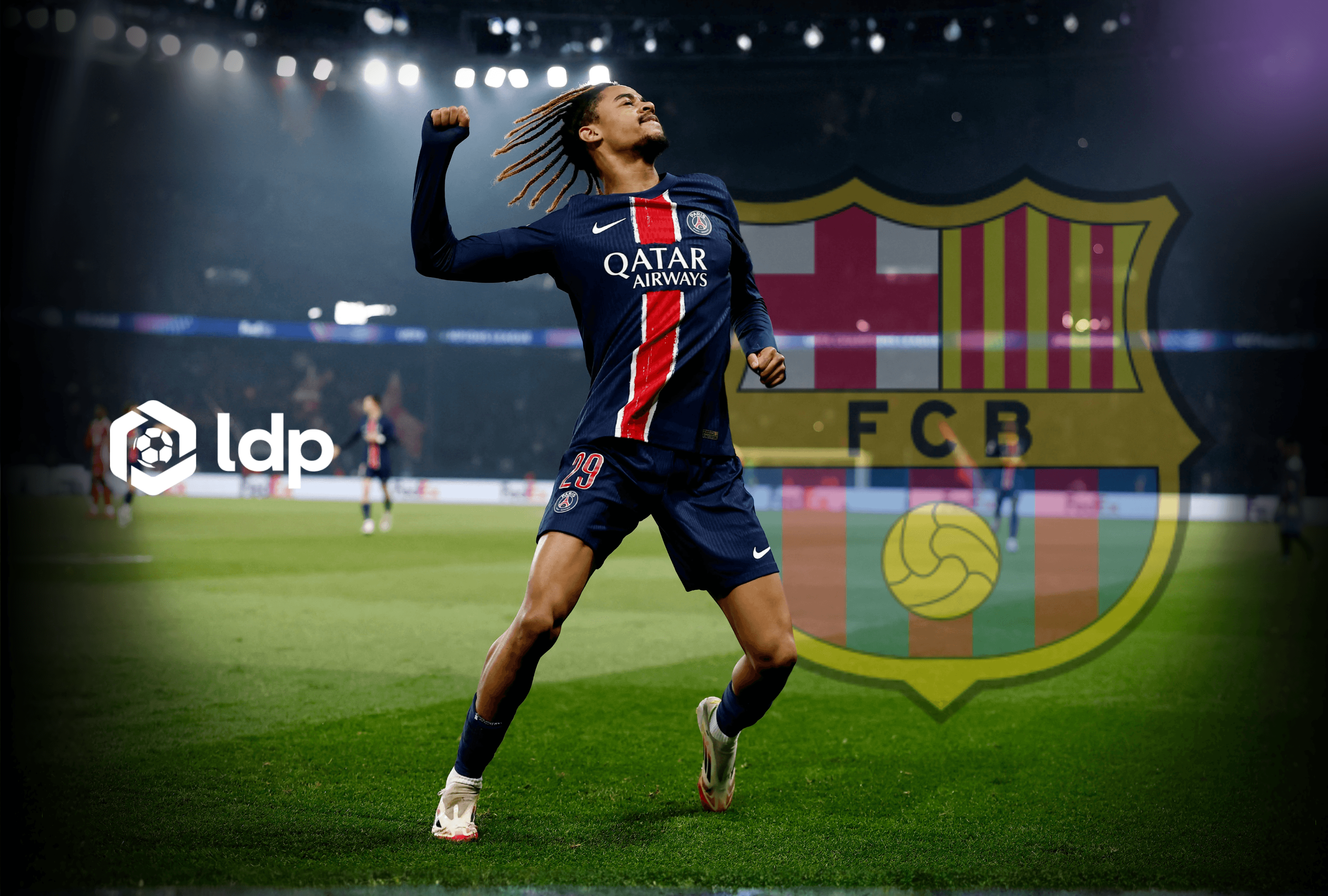 bradley barcola no FCB