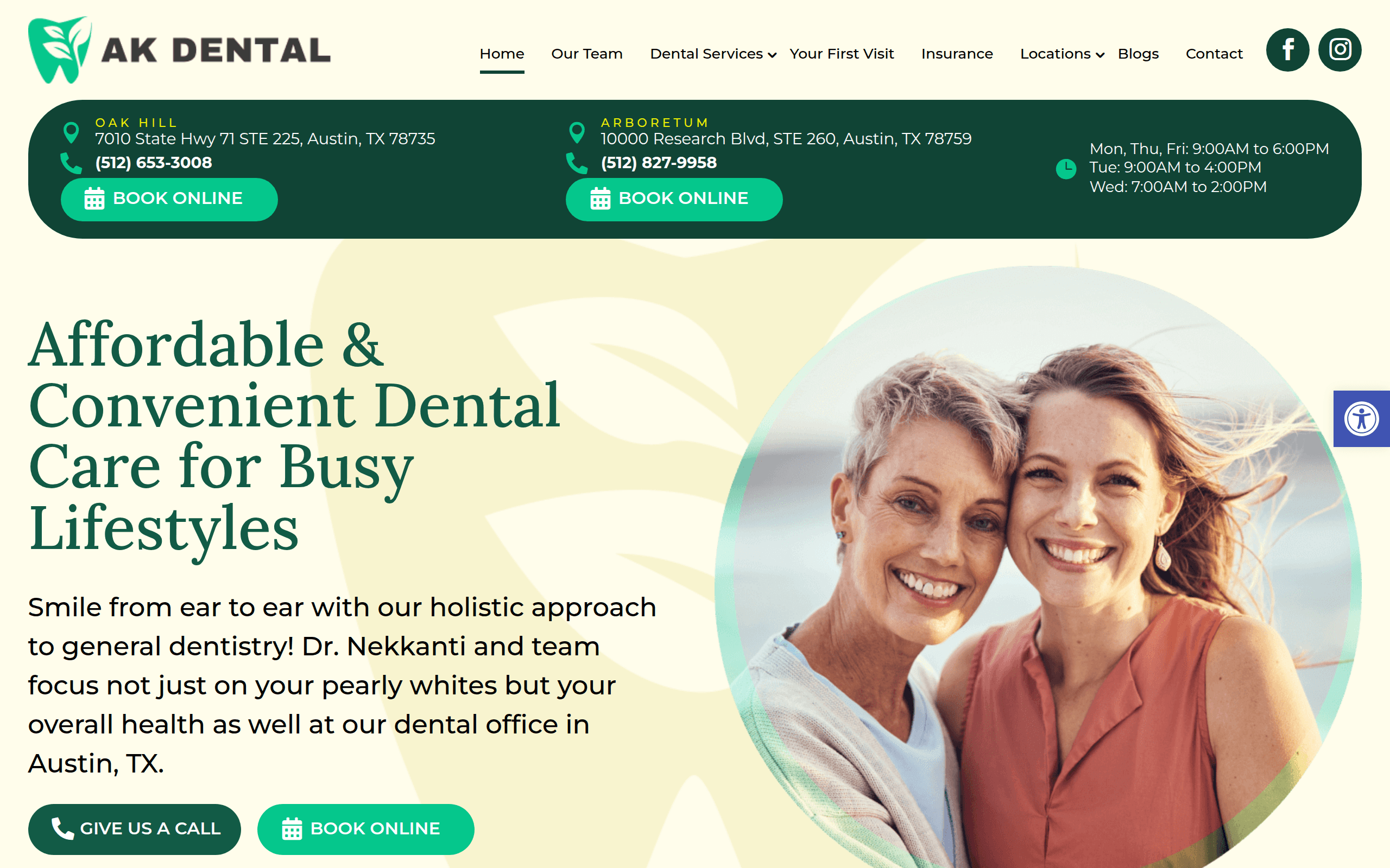 Arboretum Dental Screenshot