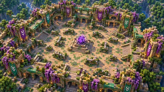 Layout overview of the voxel arena