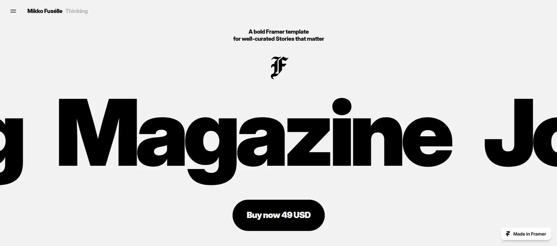 fuselle framer blog template 