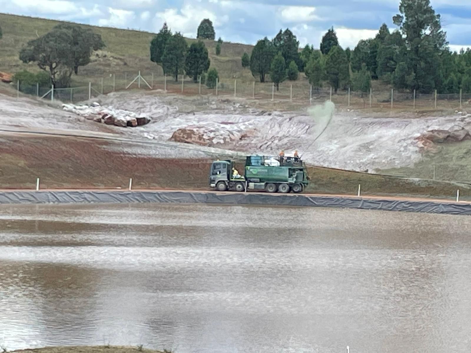 Earthworks and liner installation for a regional water storage reservoir, supporting secure water supply and climate resilience across Parkes Shire, NSW.