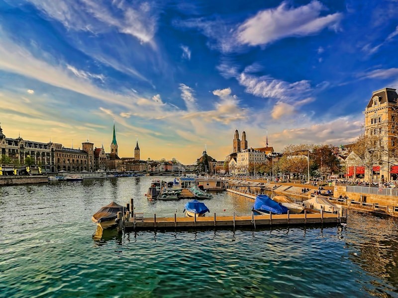 red train travelling near body of water