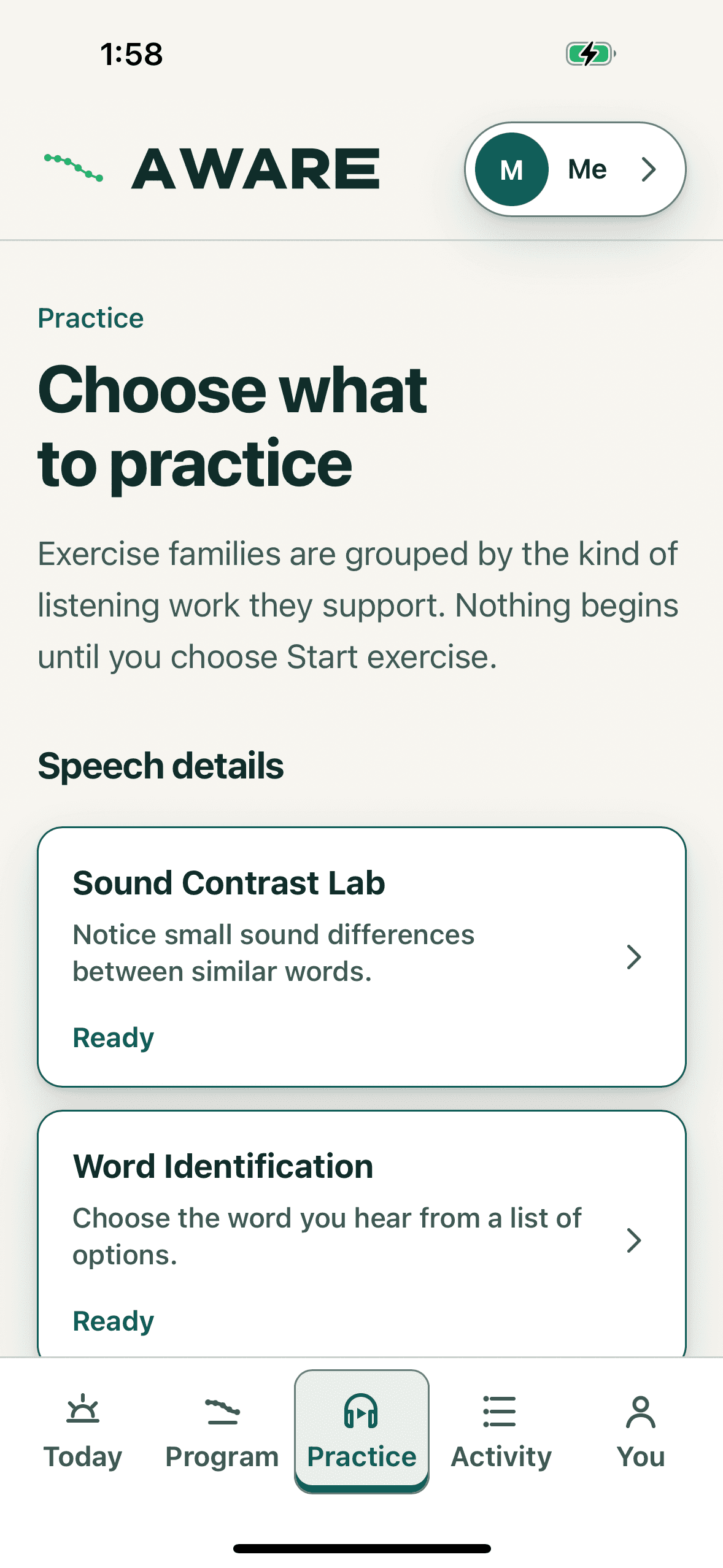 Source app preview for aware