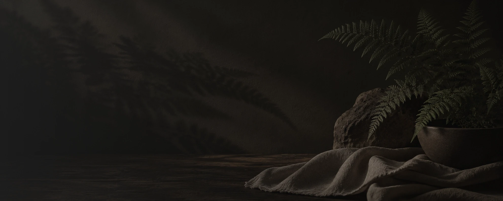 still life with fern
