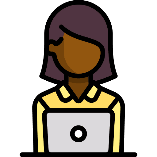 UX Work Experience icon – woman on laptop