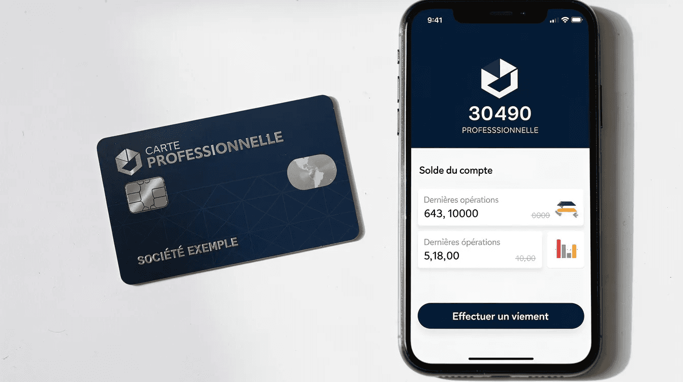 L'image montre une carte bancaire professionnelle posée à côté d'un smartphone affichant une application bancaire, illustrant les outils modernes utilisés par les entrepreneurs pour gérer leurs finances dans le cadre du commerce électronique et du dropshipping. Ce visuel évoque également l'importance de la gestion des commandes et des paiements en ligne pour les boutiques en ligne.