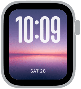 pastel horizon Apple Watch face preview 4 featuring abstract, gradient, modern, and easter.