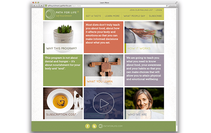 path for life website screenshot
