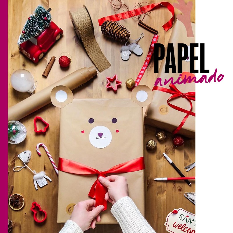Envolturas de regalos de navidad: Papel animado | Fuente: Google Images