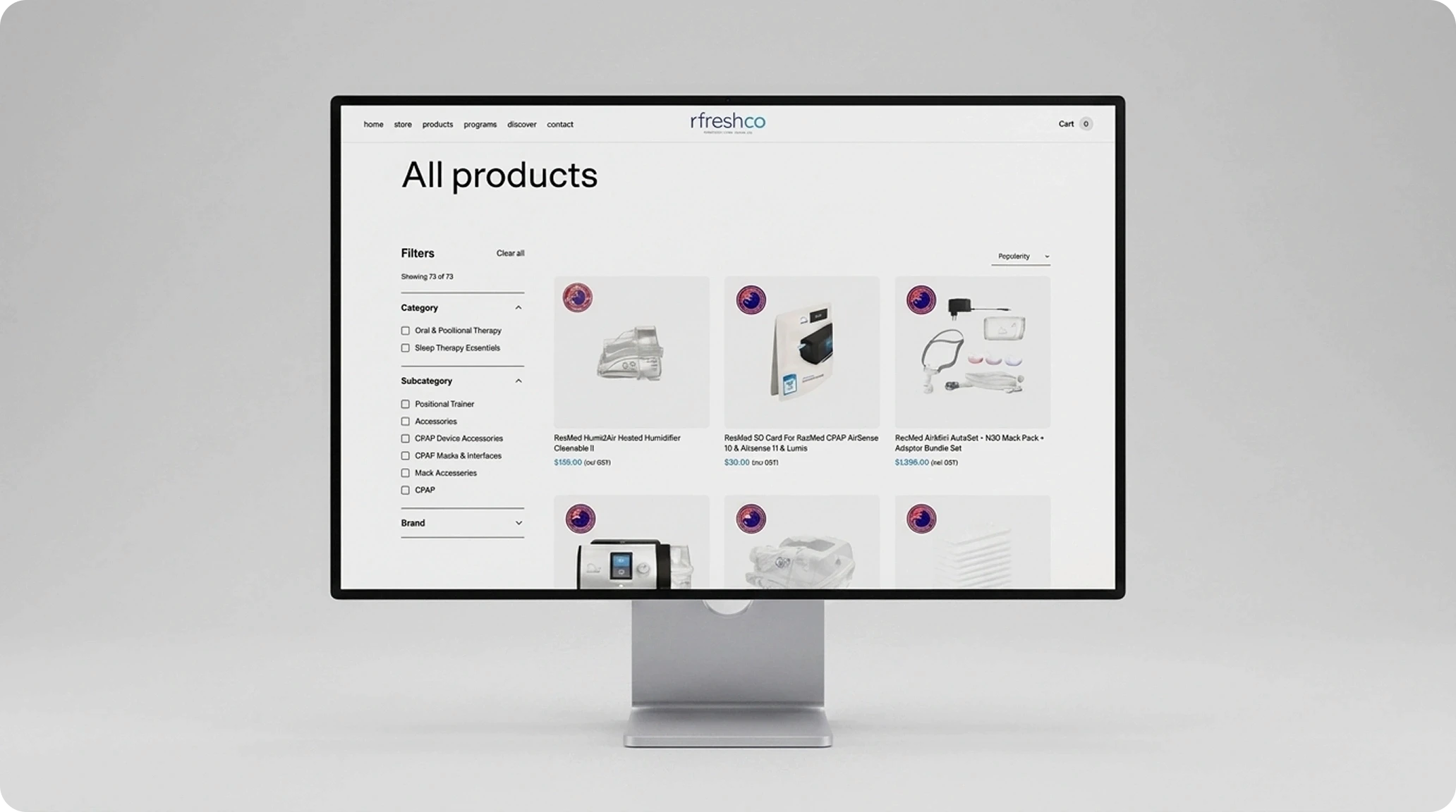 Kodik projekt e-commerce dla rfreshco