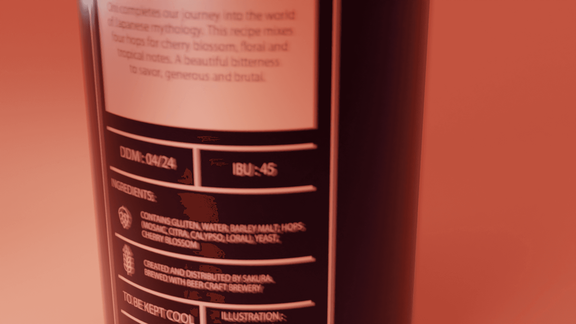 Trailer promotionnel en Motion Design réalisé par un UX designer à Nantes, modélisation 3D d'une canette de soda et de ses informations au dos du produit