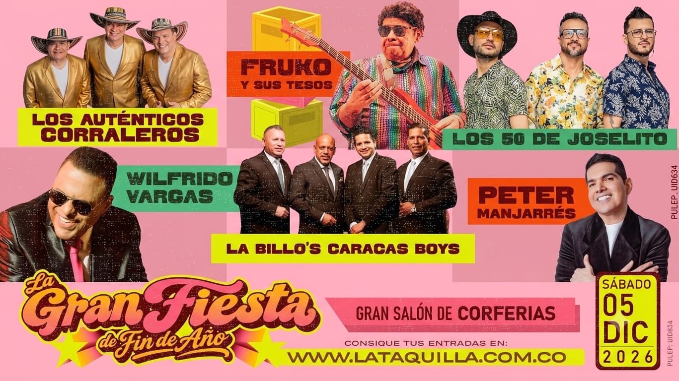 Bogotá vivirá una gran fiesta de fin de año con Billo’s Caracas Boys, Wilfrido Vargas y Fruko y sus Tesos