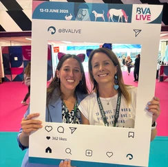 Dr. Marian & Lauren posing for a picture together at BVA Live Conference