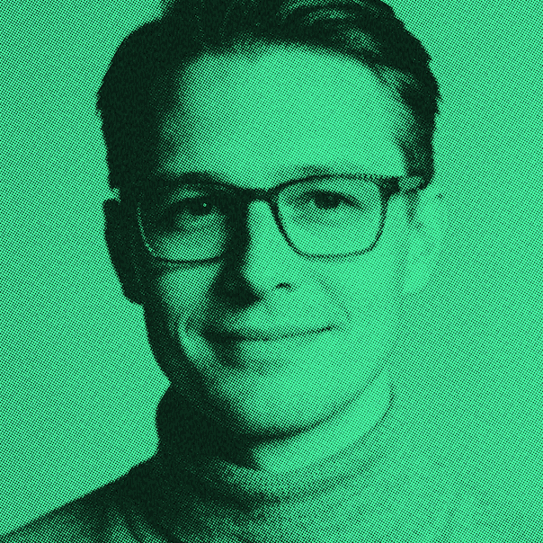 Male team member with glasses