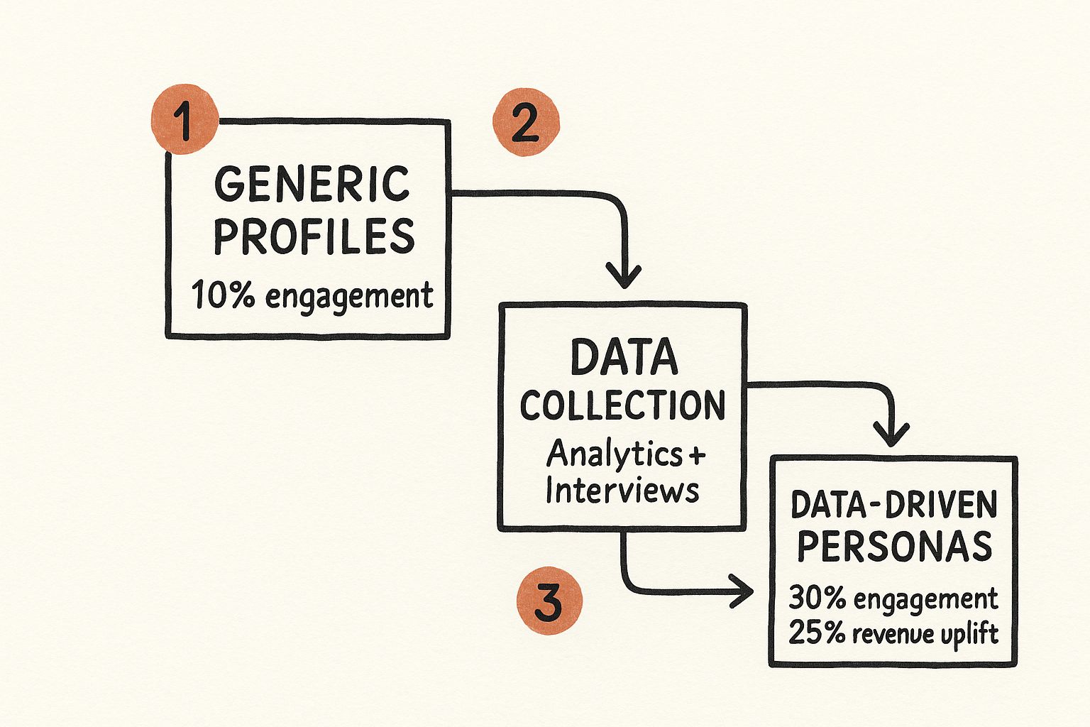 Infographic about how to create buyer personas