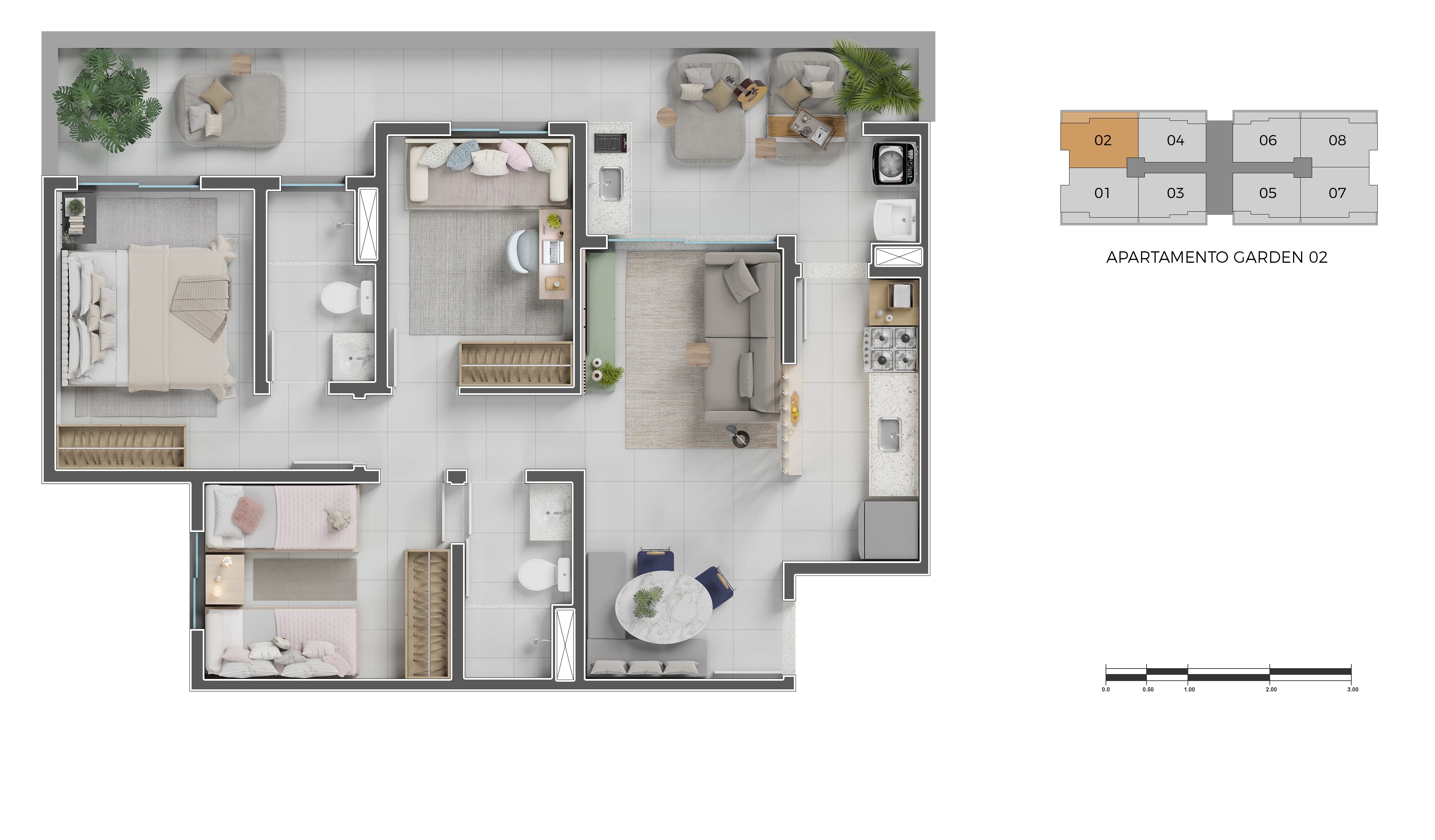 Curved modern skyscraper against a clear blue sky.