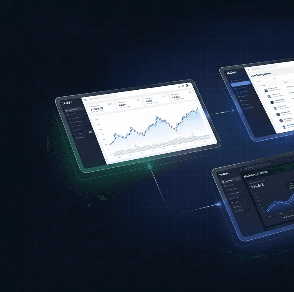 Product design strategist presenting to founders on how to transform complex technology into an investable asset for pre-seed and seed fundraising. The presentation slide, titled 'Founders: Stop Guessing,' focuses on defining a north star and mapping data to improve UX/UI strategy and prepare the MVP for investors