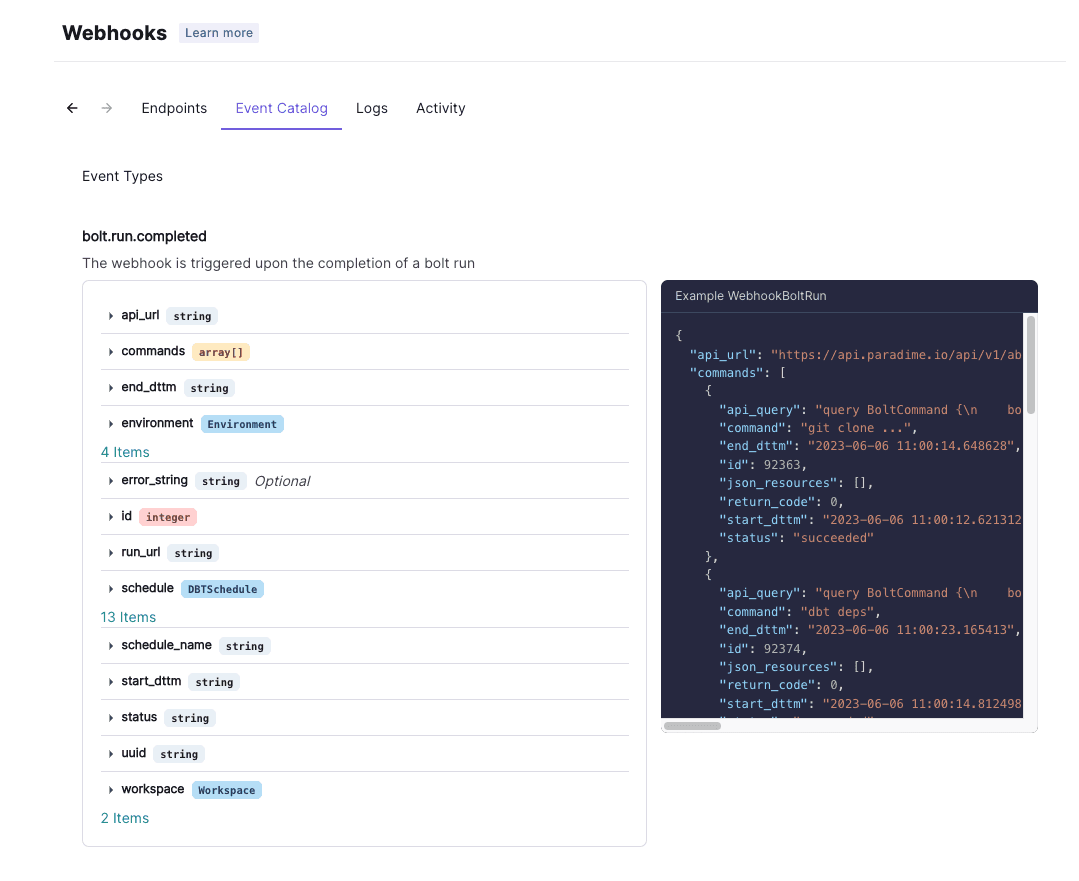 Outgoing Webhooks | Analytics Engineering using dbt™