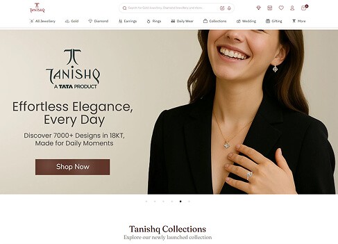 Tanishq jewelry e-commerce UI design