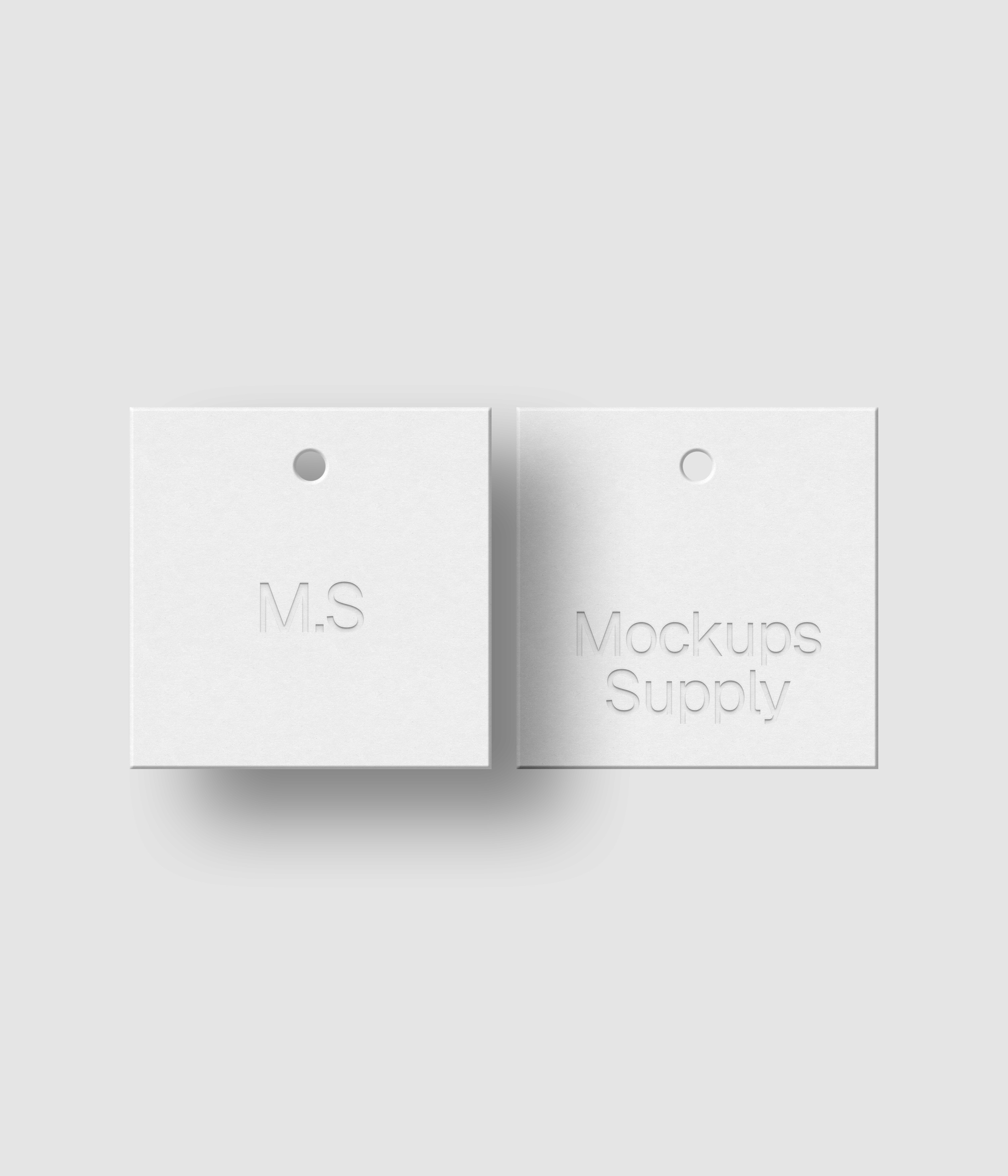 Free hang tag mockup on Mockups Supply