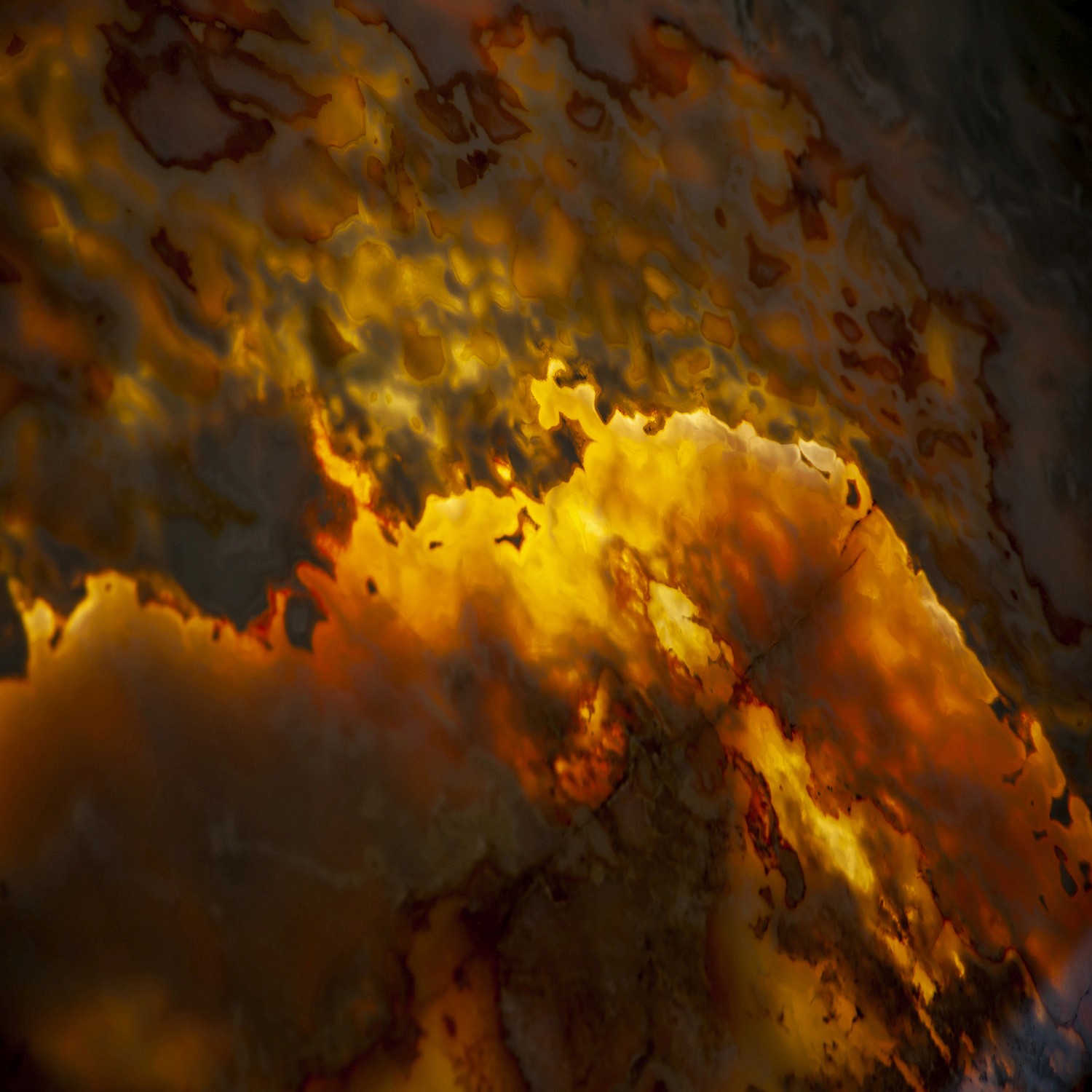 Structured fantasy blue onyx slab with veining