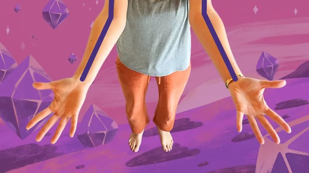 Illustrated circular anatomy diagram with compass elements – Movement Wisdom blog on how arm anatomy affects hand placement in every yoga pose