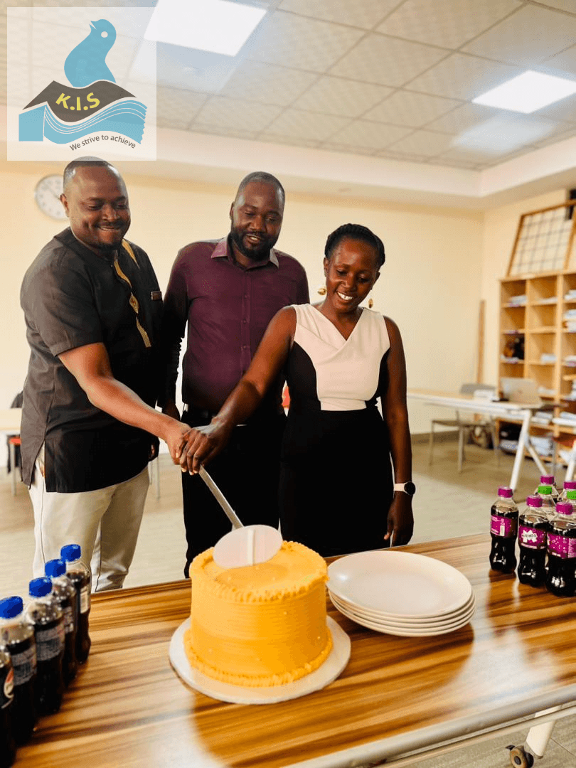 A school building stands against the backdrop of a clear sky