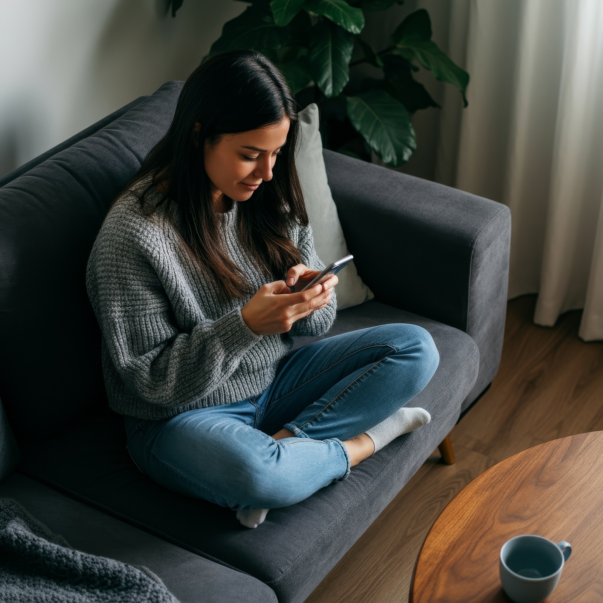 Homeowner checking their property's EPC rating on a phone