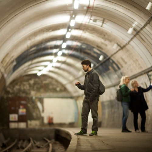 One of the abandoned platforms at Aldwych