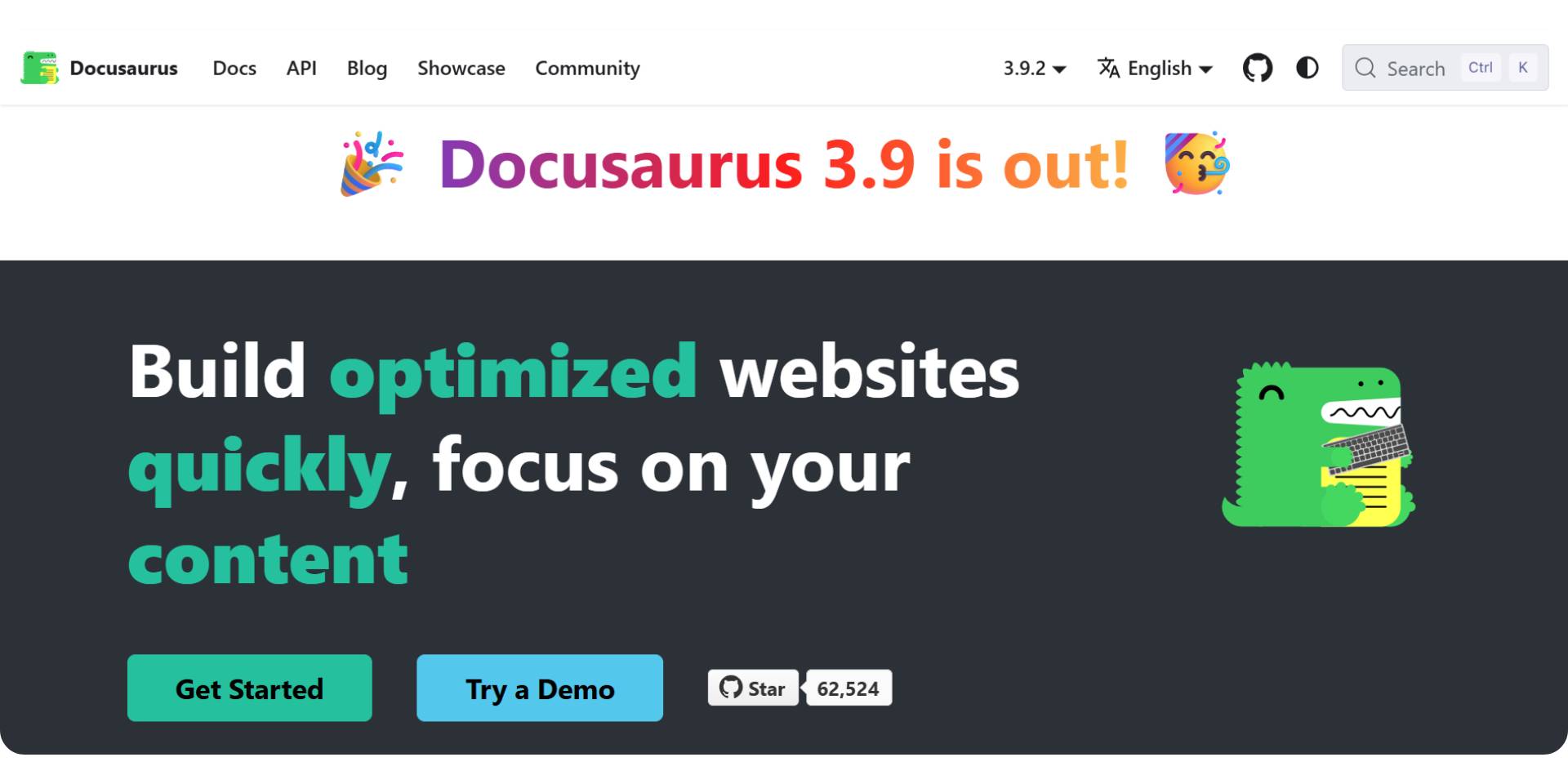 docusaurus homepage