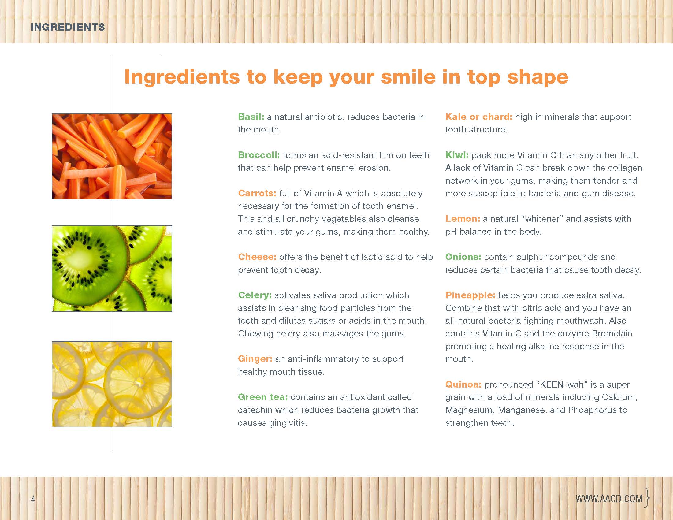 ingredients to keep your smile in top shape
