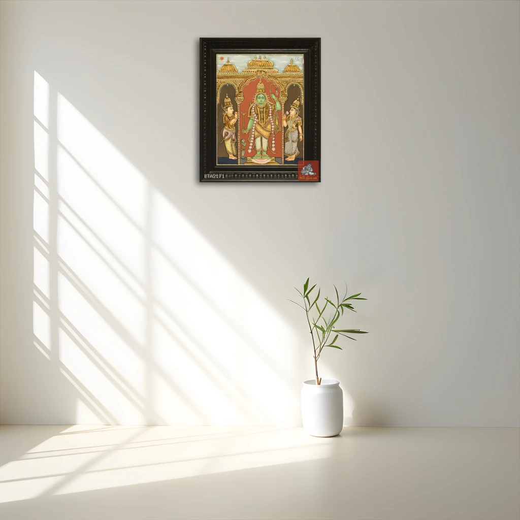 Lord Ramar Antique Tanjore Painting